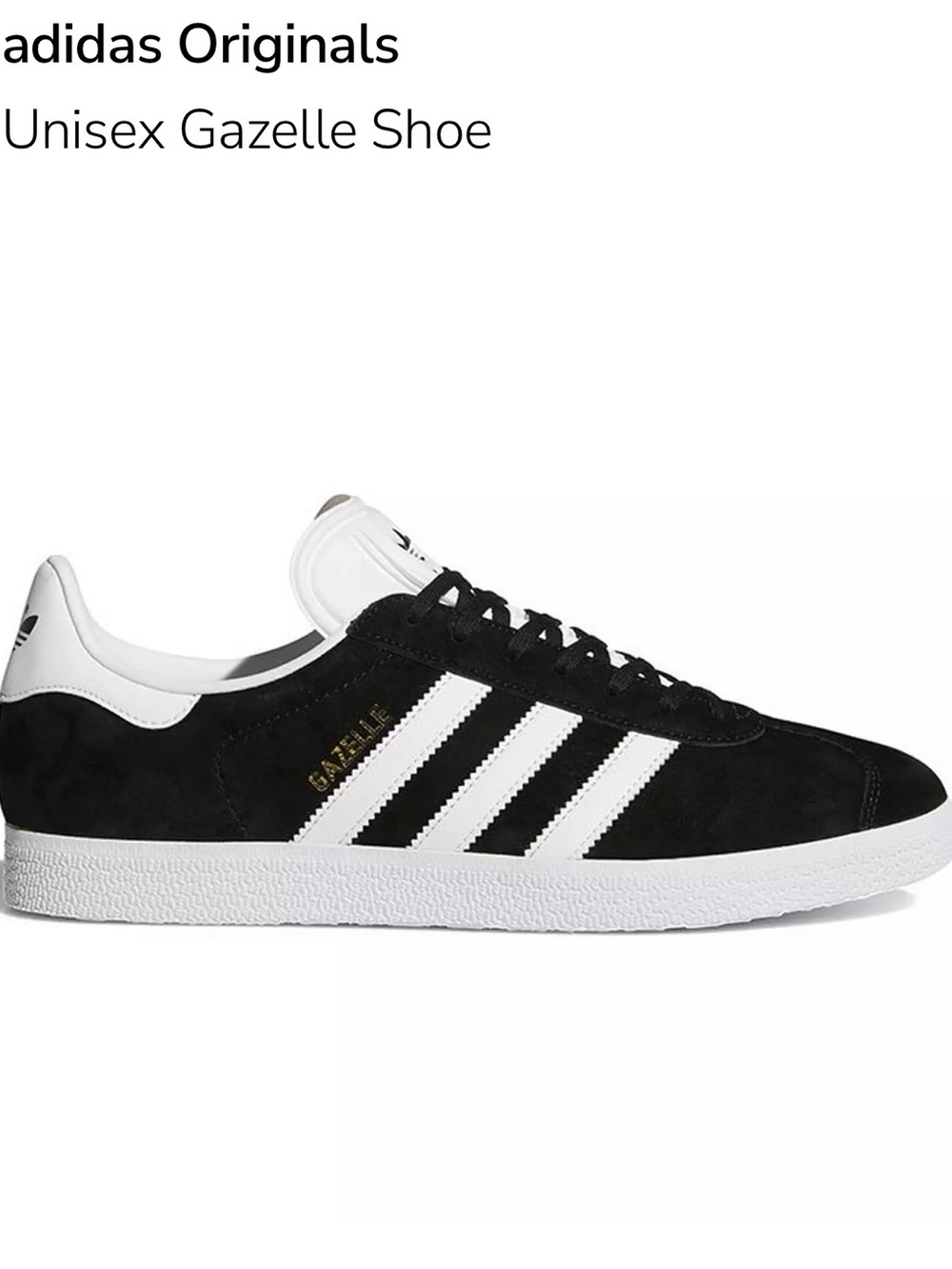 Adidas Gazelle Core Black White Black & White Sneakers